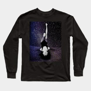 Galaxy, Woman, Girl, Fashion art, Fashion print, Scandinavian art, Modern art, Wall art, Print, Minimalistic, Modern Long Sleeve T-Shirt